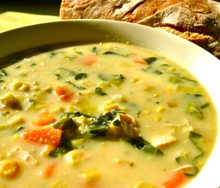 Healthy and Creamy Chicken and Vegetable Soup